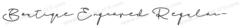 Boutique Engraved Regular字体转换